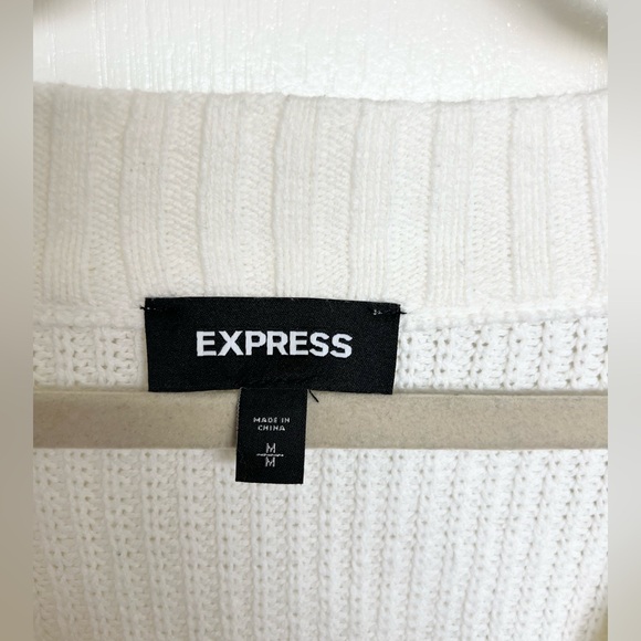 Express Casual Knit V Neck Sweater - Picture 3 of 3
